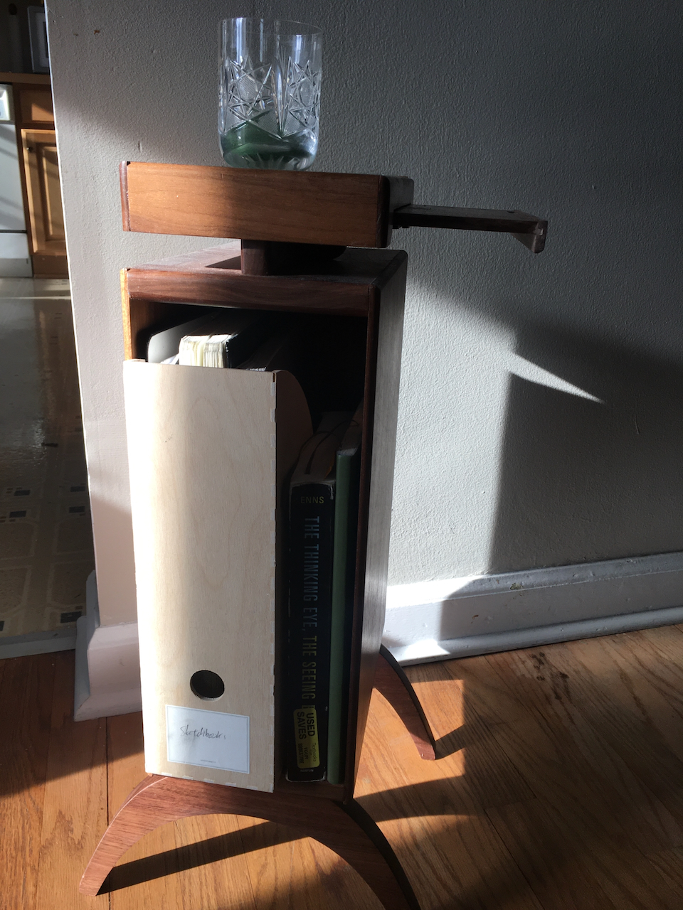 A walnut side table